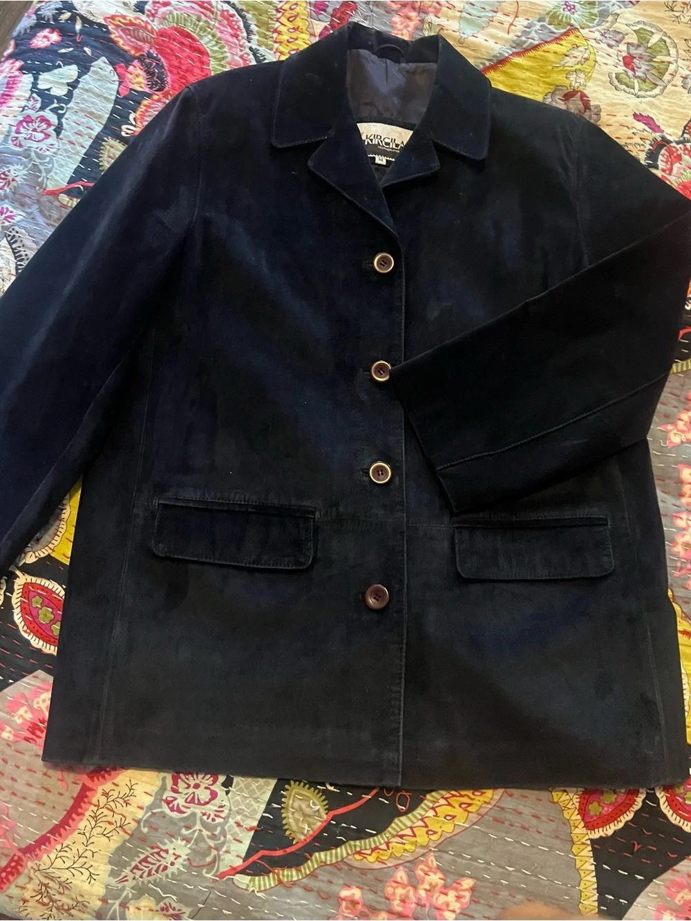 🖤 KIRÇILAR genuine SUEDE blazer jacket — Turkish leather, Men’s size M 🇹🇷